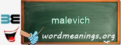 WordMeaning blackboard for malevich